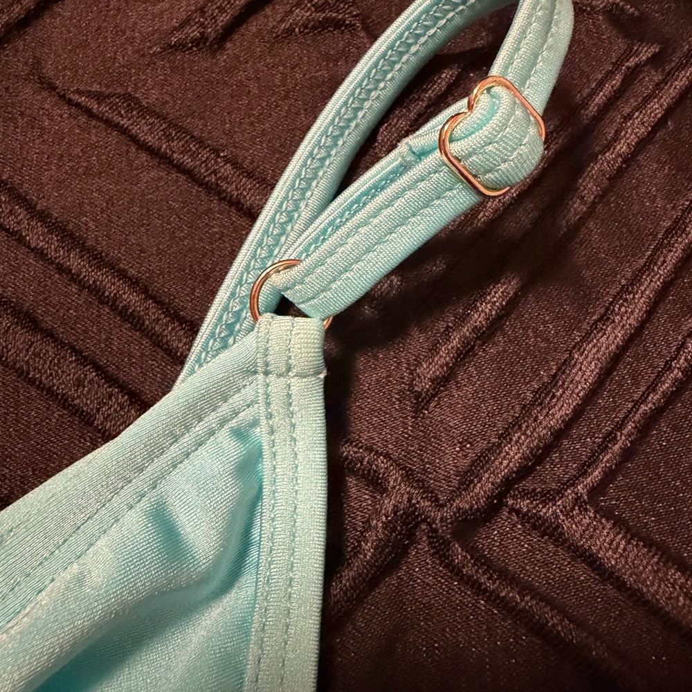 Bananhot Aqua Bikini Bottoms Ruched Adjustable L Fits M New With Tags - Picture 5 of 8